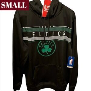 Boston Celtics Hoodie Mens NBA Celtics Sweatshirt SM Black White Green Logo NWT